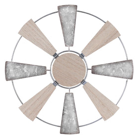 YEAHOME windmill wall art 11-inch adds rustic charm to the living room.
