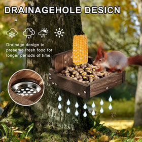 YEBGMS Squirrel Feeder drainage base prevents water buildup for clean refills.
