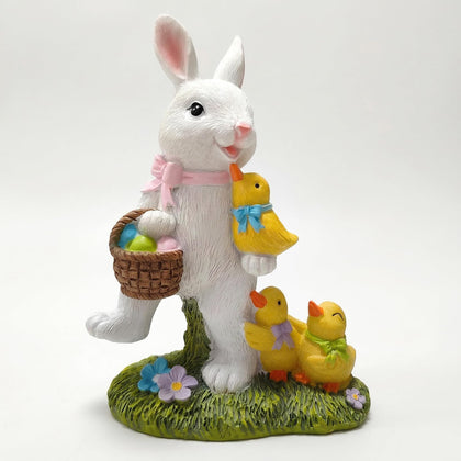 YECRUX Bunny Decor Easter figurine for indoor shelves.