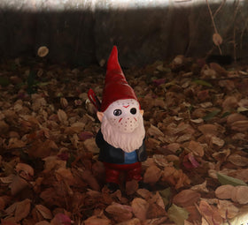 YECRUX hand-painted gnome detail adds spooky charm.