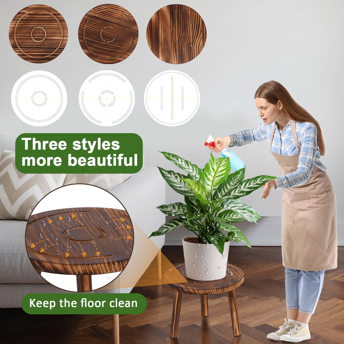 Yedcxup plant stand eleven-inch-height offers dramatic vertical layering