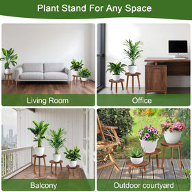 Yedcxup plant stand pine-wood finish feels warm and safe