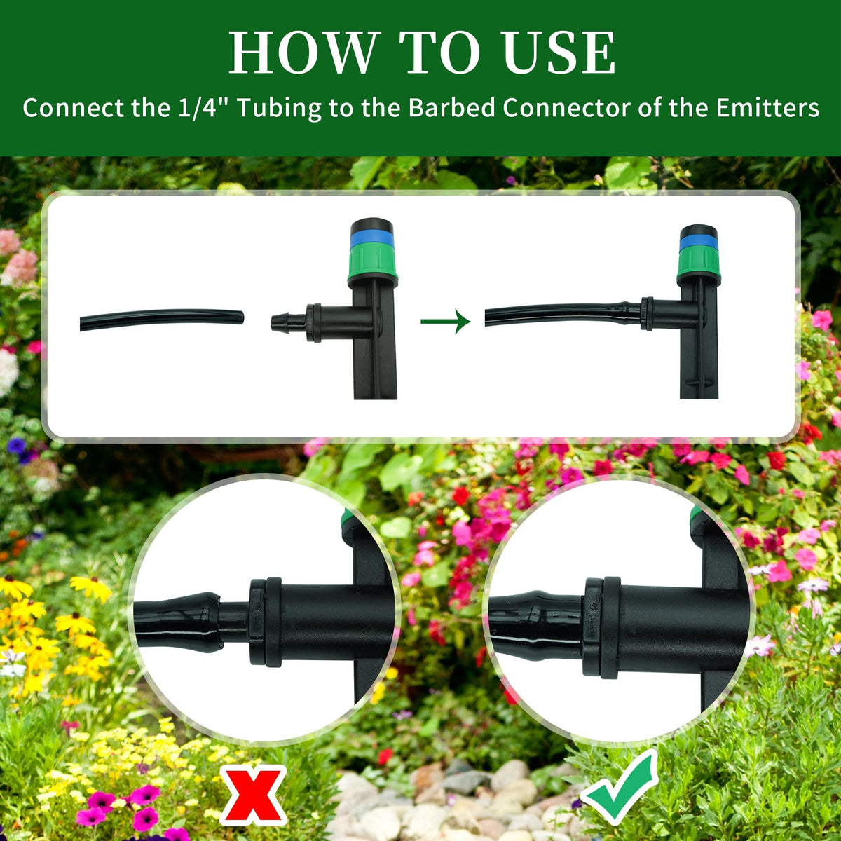 Yeedoox removable barbed connector allows easy layout changes.