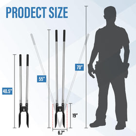 YEELOR adjustable handle length enables comfortable digging at varied heights.