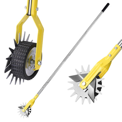 YEELOR Wheel Rotary Edger assembled, ready to edge along pathways with precision.