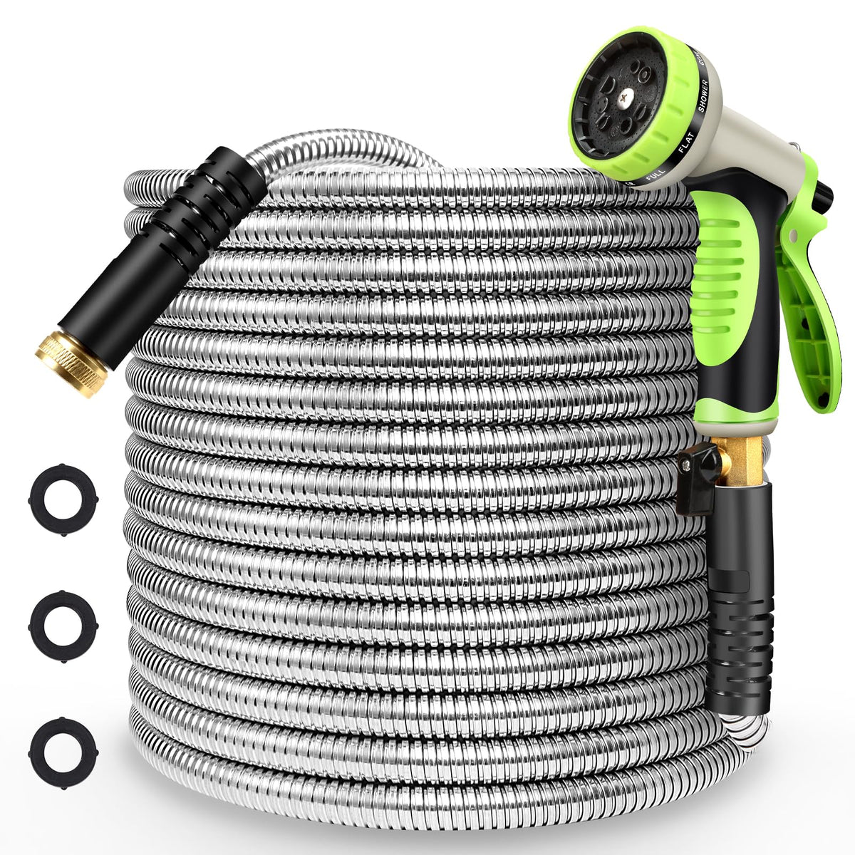 Yeenuo metal garden hose 25ft compact design for easy storage and wide coverage
