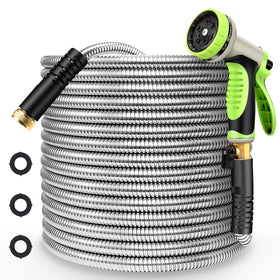 Yeenuo metal garden hose 25ft compact design for easy storage and wide coverage