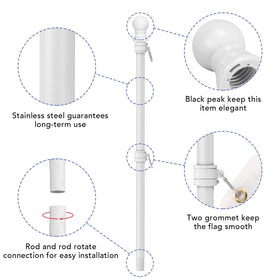Yeesun flag pole-bracket assembly enables quick secure mounting.