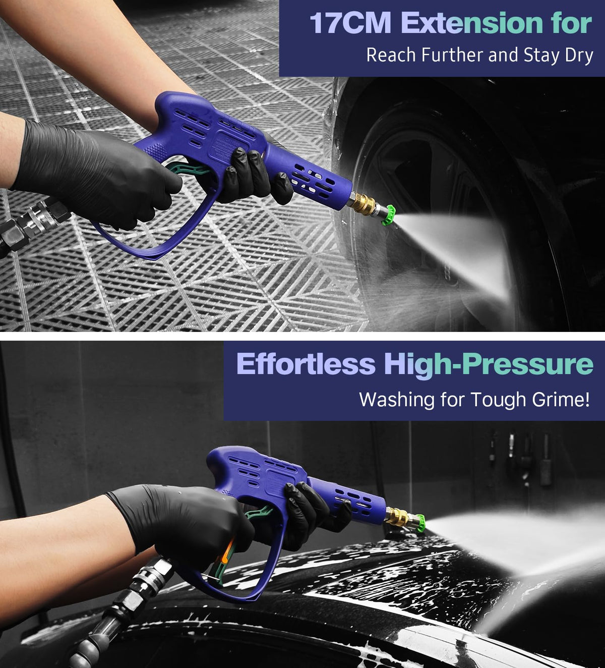 YeewayVeh five-nozzle tips set, versatile spray options for cars, patios, and driveways.