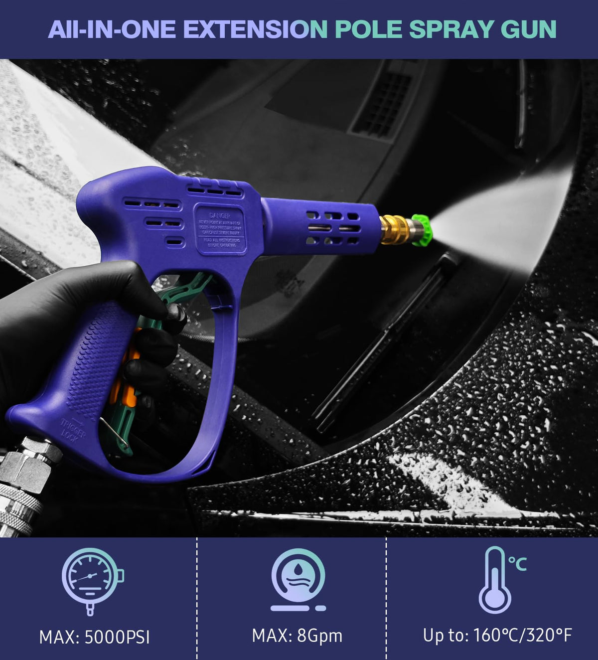 YeewayVeh universal quick-connect fittings, easy swap for different tools.