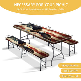 YEYE JUICE bench covers in a 2-pack provide secure seating with elastic fit.