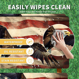 YEYE JUICE waterproof tablecloth blocks water and oil spills during meals.