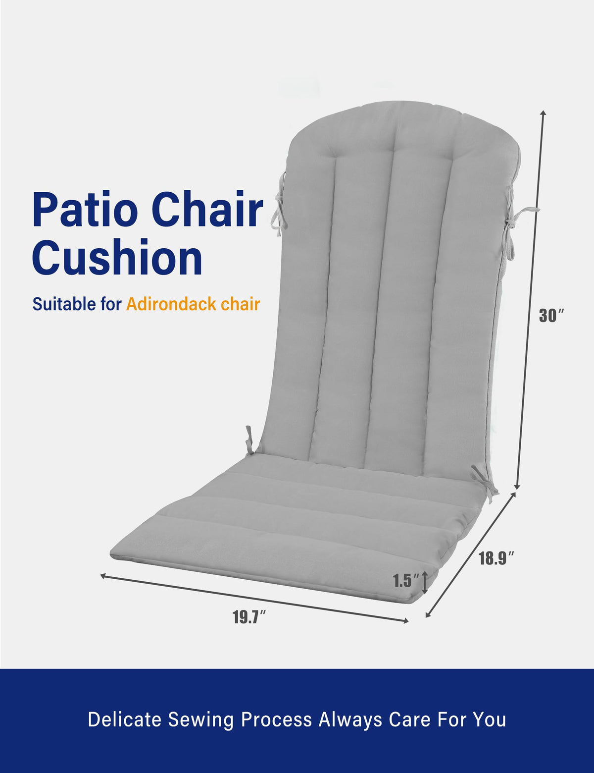 YEFU cushion shows non-slip straps securing it to outdoor furniture.