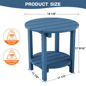 YEFU Adirondack side table suitable for indoor and outdoor spaces.