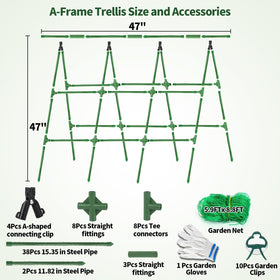 Yeghujar A-Frame trellis clips guide vines for neat training