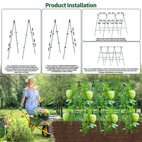Yeghujar A-Frame cucumber trellis portable design for seasonal moves