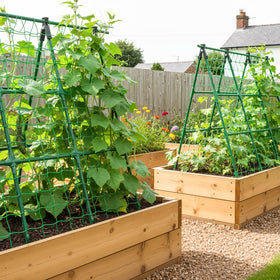 Yeghujar A-Frame trellis weatherproof pipe resists rain and sun