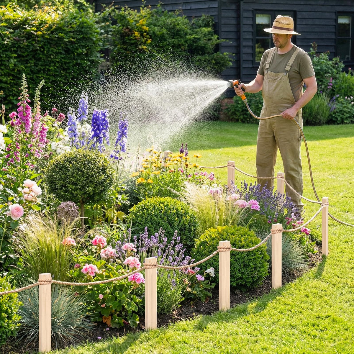Yeghujar durable pinewood stakes resist bending and warping outdoors