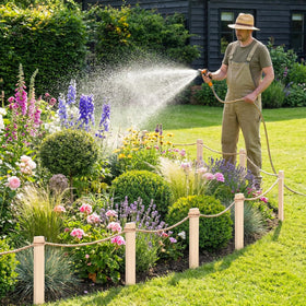 Yeghujar durable pinewood stakes resist bending and warping outdoors