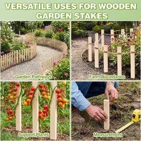 Yeghujar garden fencing stakes help define borders around beds and borders.