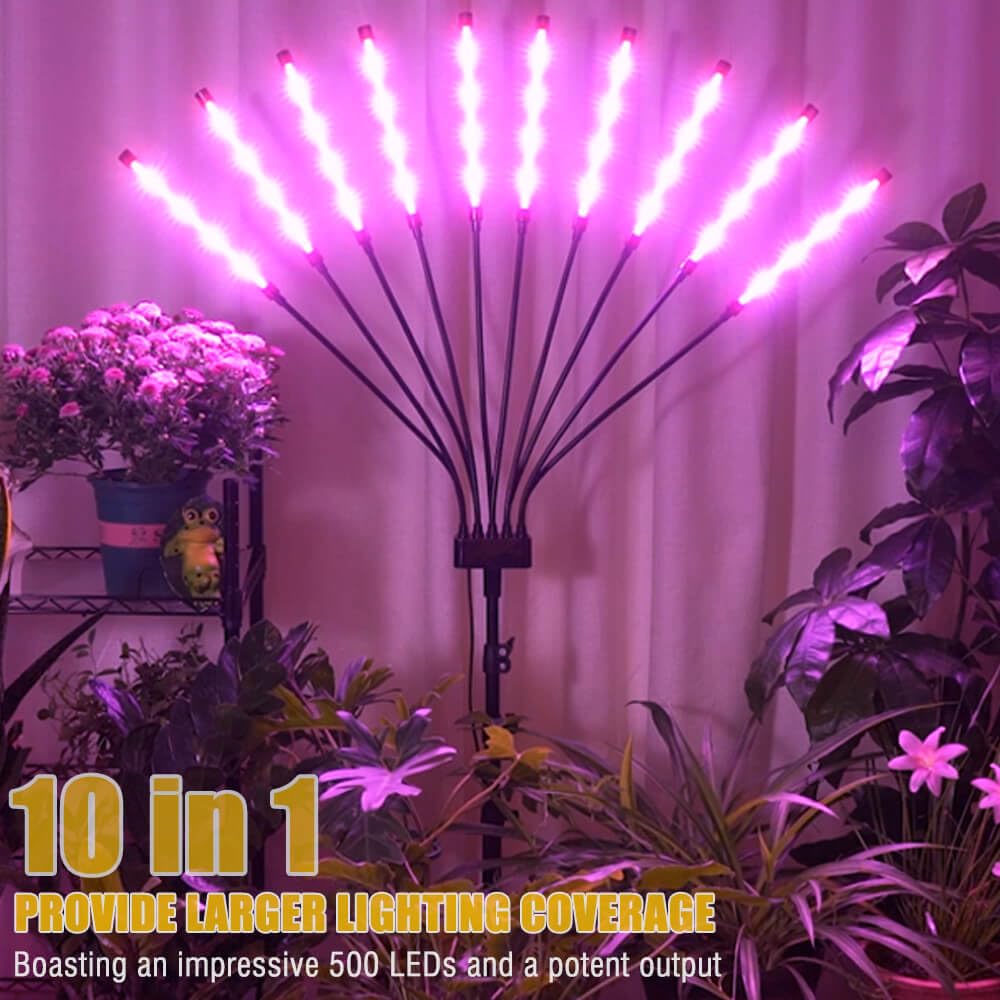 Yehsence full-spectrum lights with red blue sunlike LEDs support plant growth.