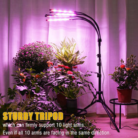 Yehsence grow lights tripod assembly provides stable, adjustable mounting.
