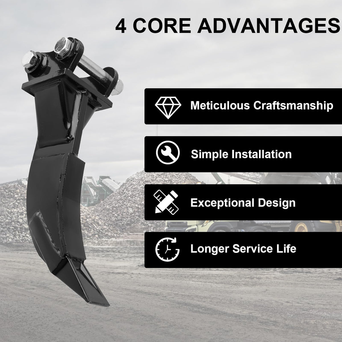 Yeipower manganese steel ripper construction for lasting durability.