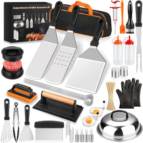 Yekale 142-piece griddle accessories set for Blackstone, versatile grilling toolkit.