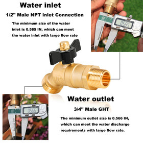 YELUN full-port valve reveals maximum flow for efficient watering.