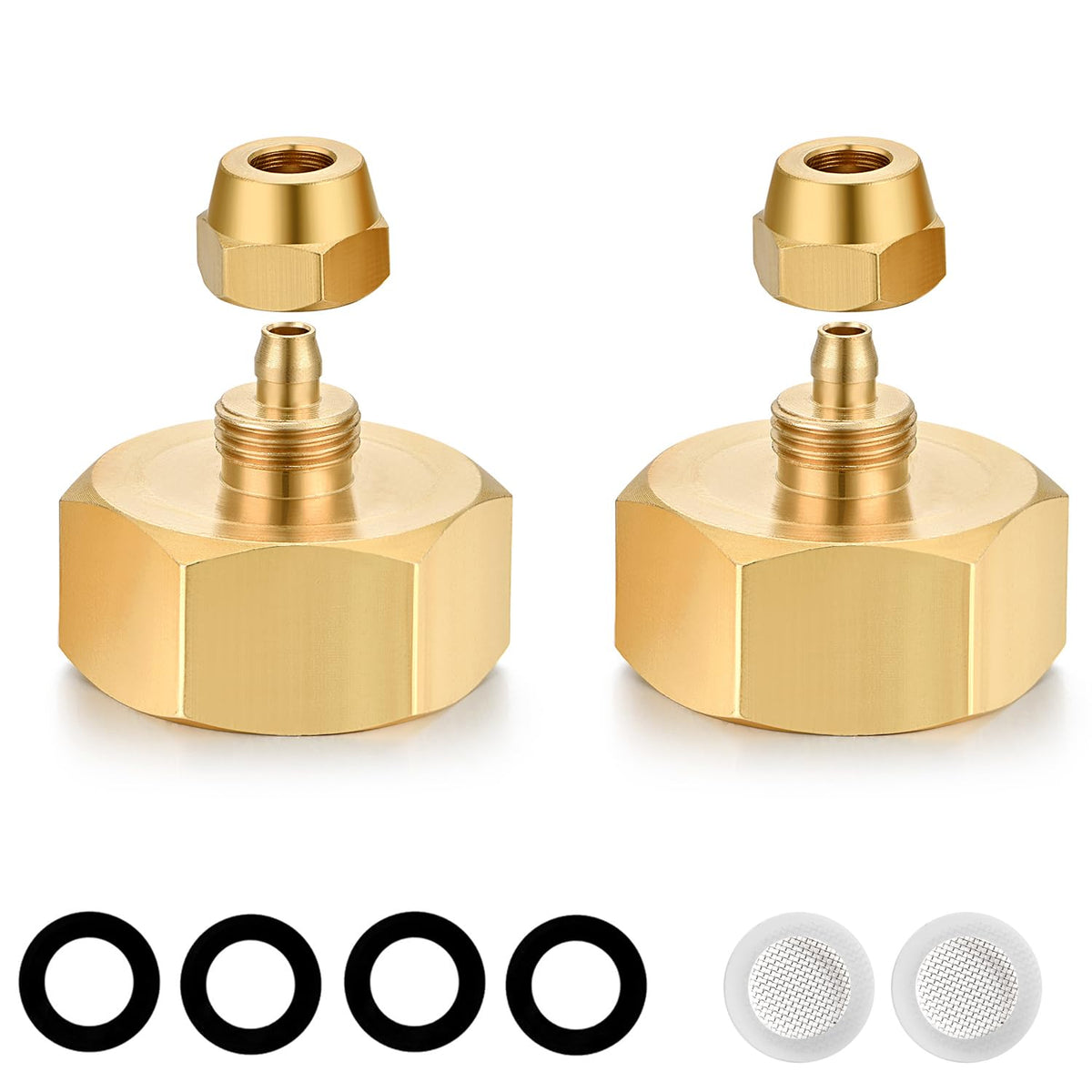 YELUN brass garden hose adapter for durable 3/4 inch GHT connections and drip setup