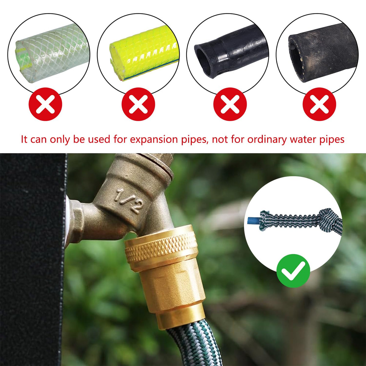 Includes rubber gaskets and PTFE tape for reliable seals with YELUN fittings