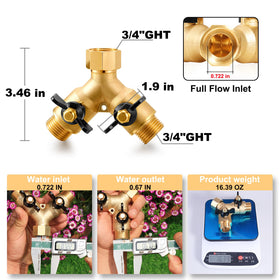 YELUN 2-way high-flow connector enables simultaneous watering.