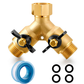 YELUN garden hose splitter full-flow design for efficient watering.