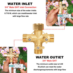 Durable brass body with stainless-steel balls for lasting outdoor use