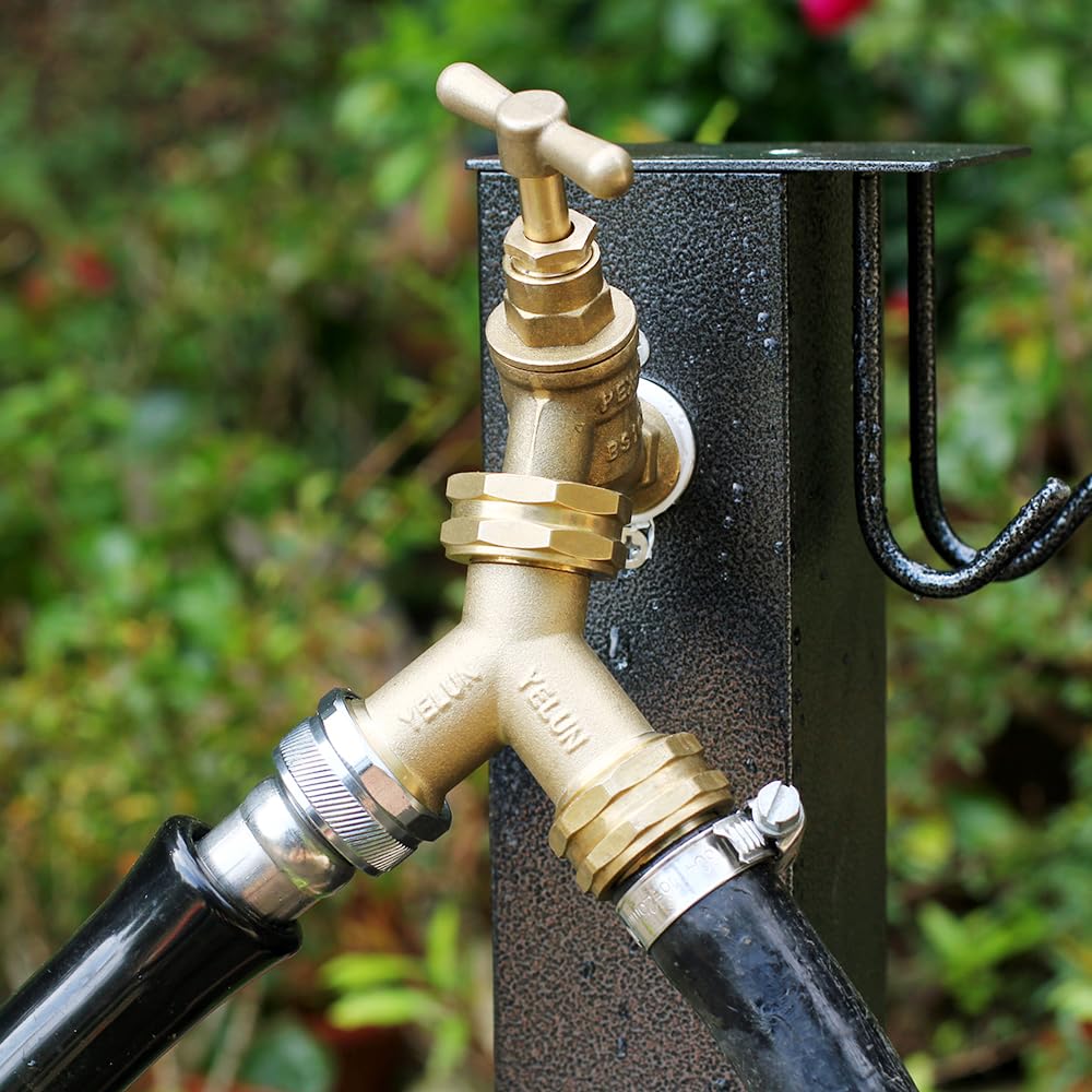YELUN heavy-duty brass splitter resists rust for lasting outdoor use