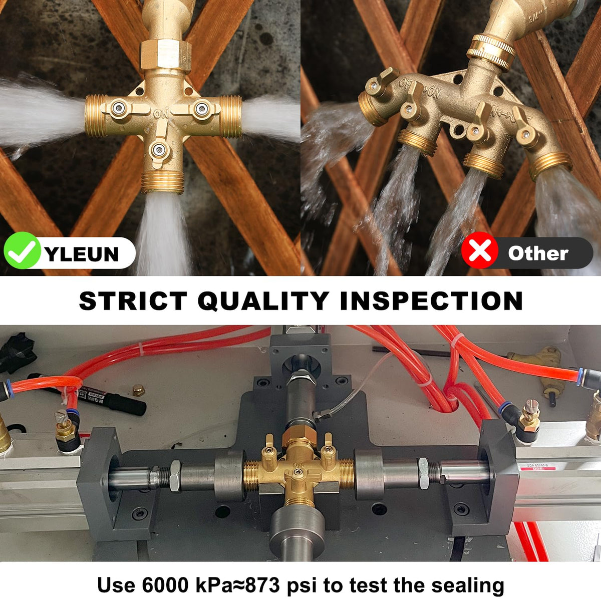 3/4 inch GHT female inlet simplifies quick setup