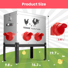 YENAM 6-port design allows multiple birds to feed with less spill