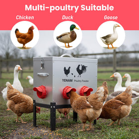 YENAM extended port covers keep feed dry during rain and reduce waste