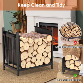 YENGOTH firewood rack highlights sturdy iron construction and high load capacity.