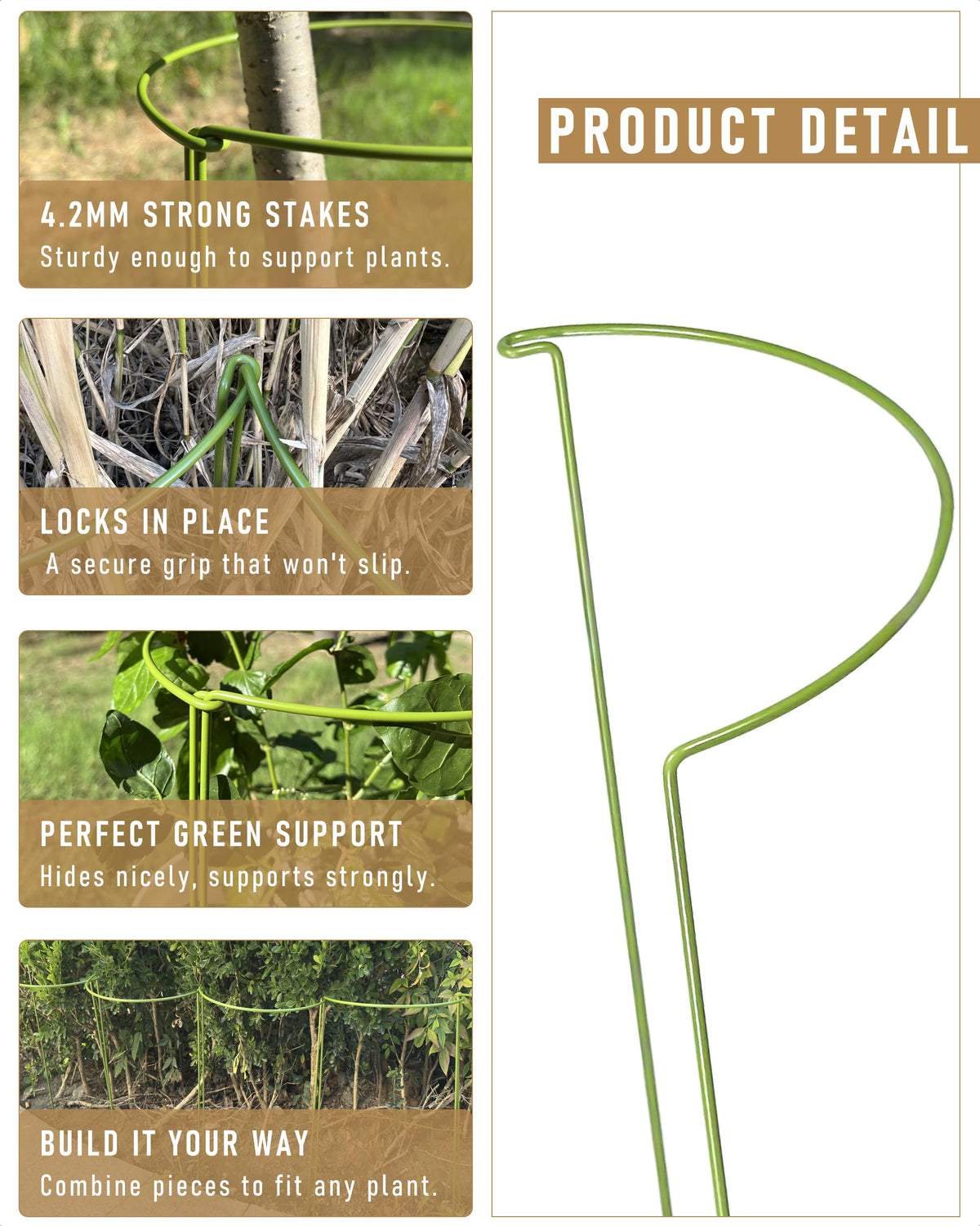 YEOAUM monstera-peony support stake helps keep blooms upright.