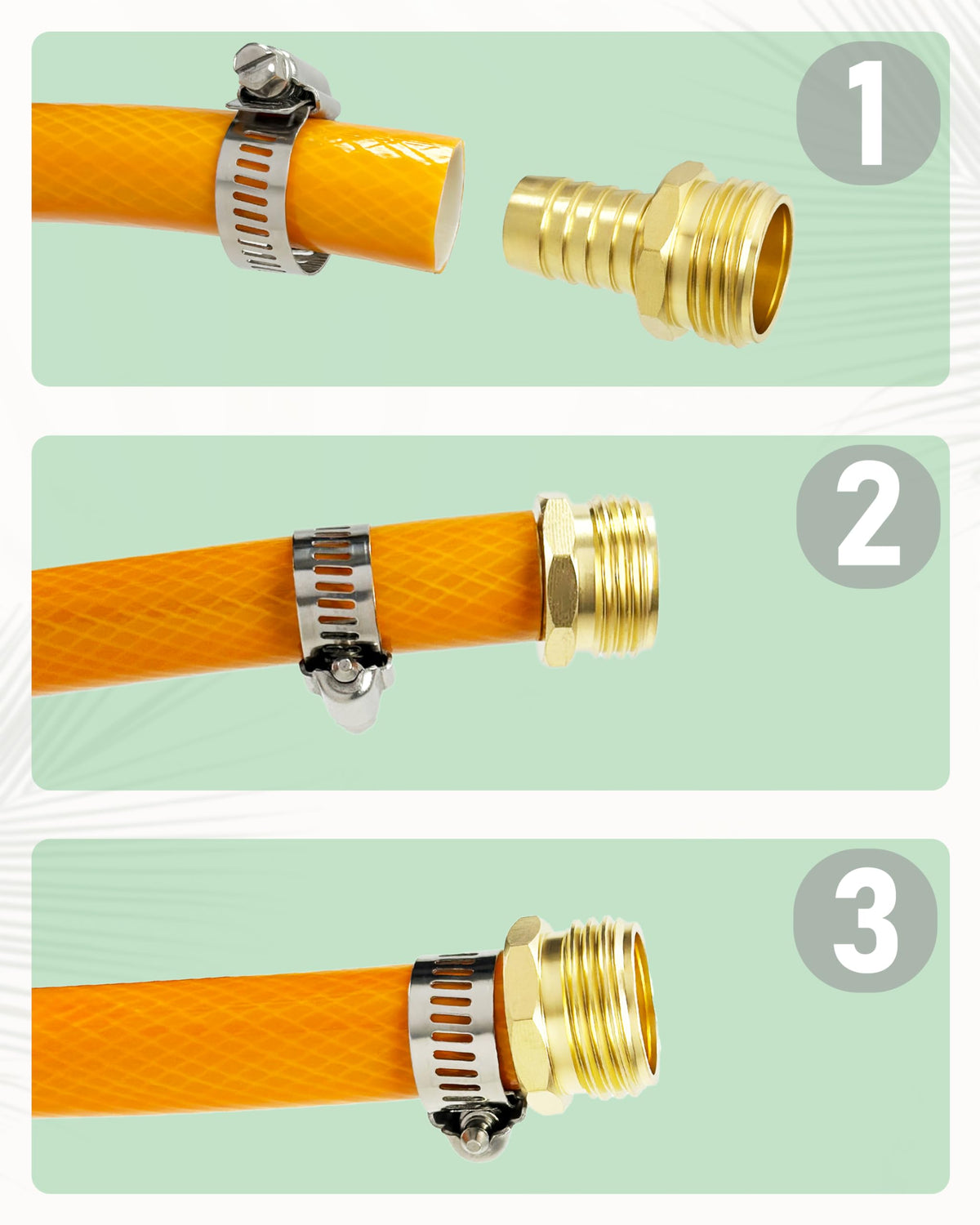 YEOAUM tool-free-install demonstrates quick hose repair setup.