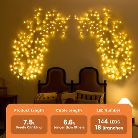 Yepfom Christmas swag vine lights add festive flair to any space.