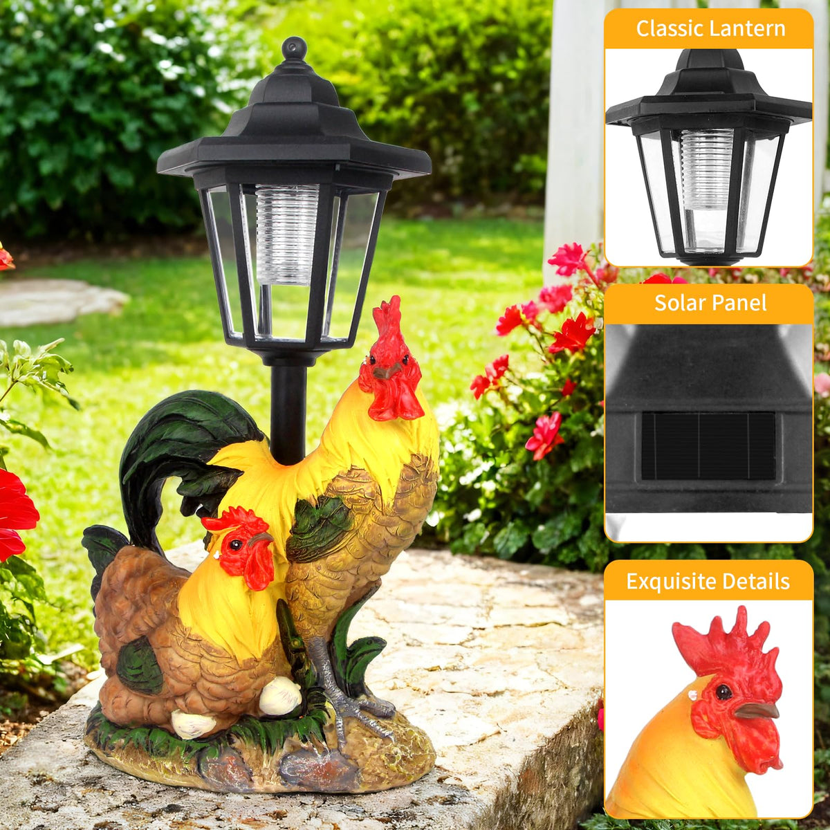 YEPOTUE outdoor decor for gardens and walkways adds rustic charm.