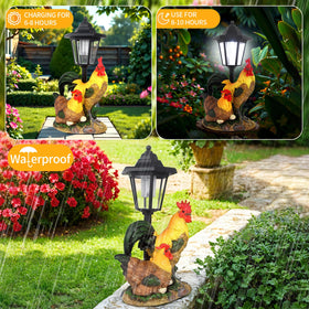 YEPOTUE rooster garden statue with lifelike details for charming yard accents.