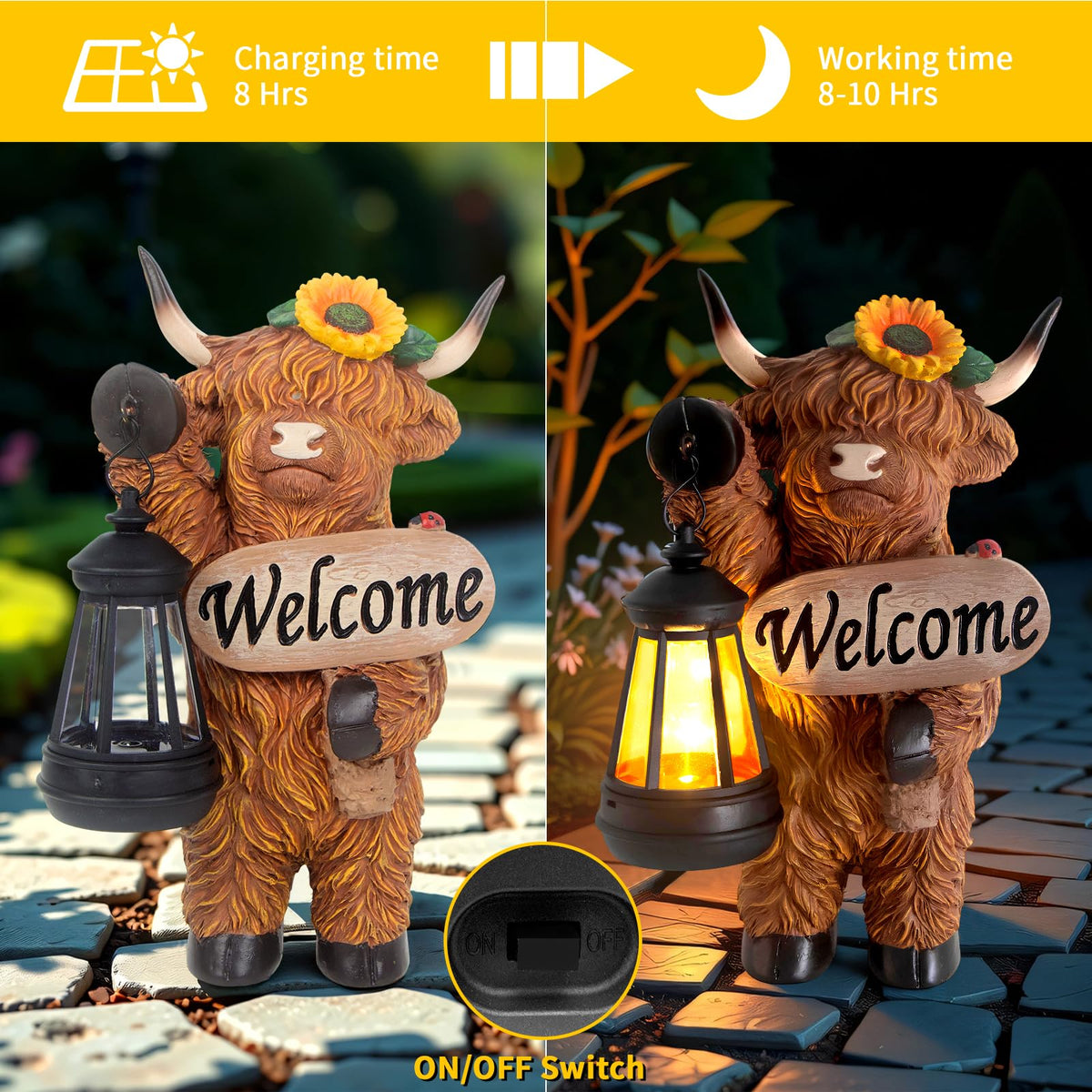 YEPOTUE outdoor decor is waterproof and UV-resistant for year-round display.