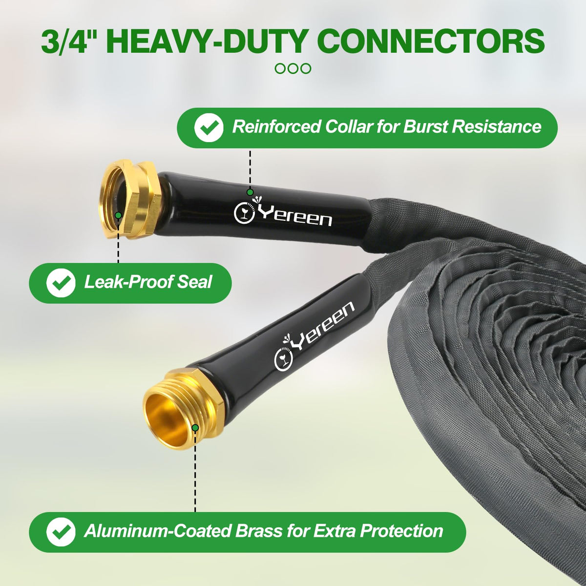 Yereen hose ideal for RV and lawn care on the go