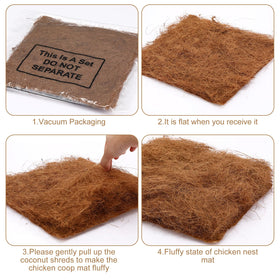 Yerliker nesting pad soft coconut fiber protects eggs during laying.