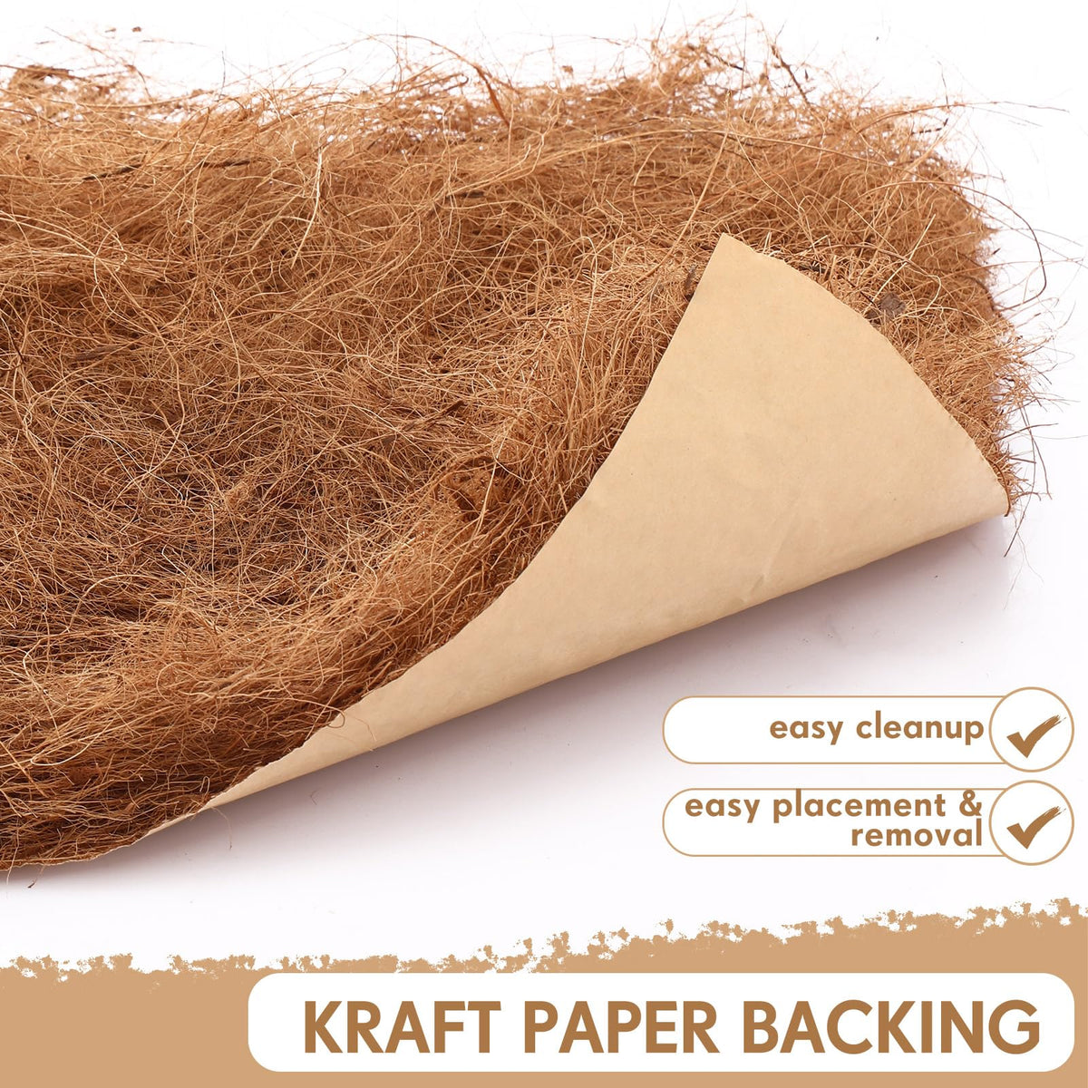 Yerliker coconut fiber nest pad close-up highlighting texture