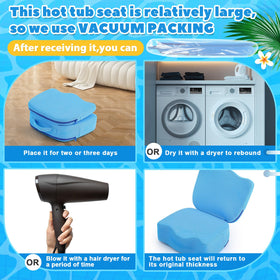 Yerliker hot tub seat with lumbar-support cushion for added back comfort.