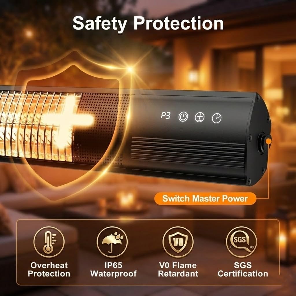 YESERLI carbon infrared tubes provide fast, direct body warmth.